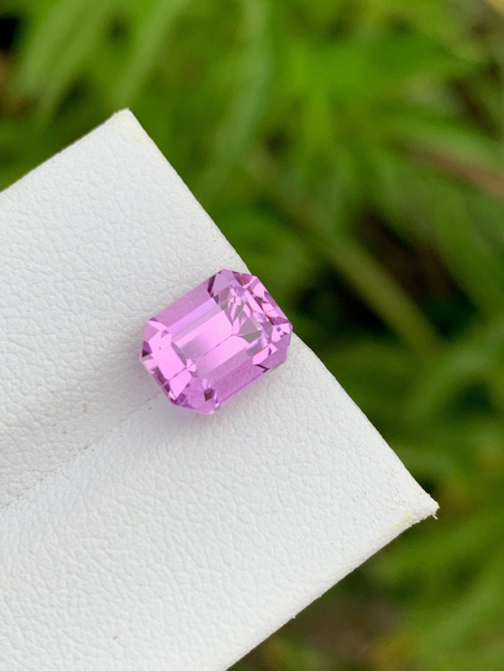 Lavender Pink Kunzite Gemstone: Emerald Cut, 3.95 CT Loose Stone