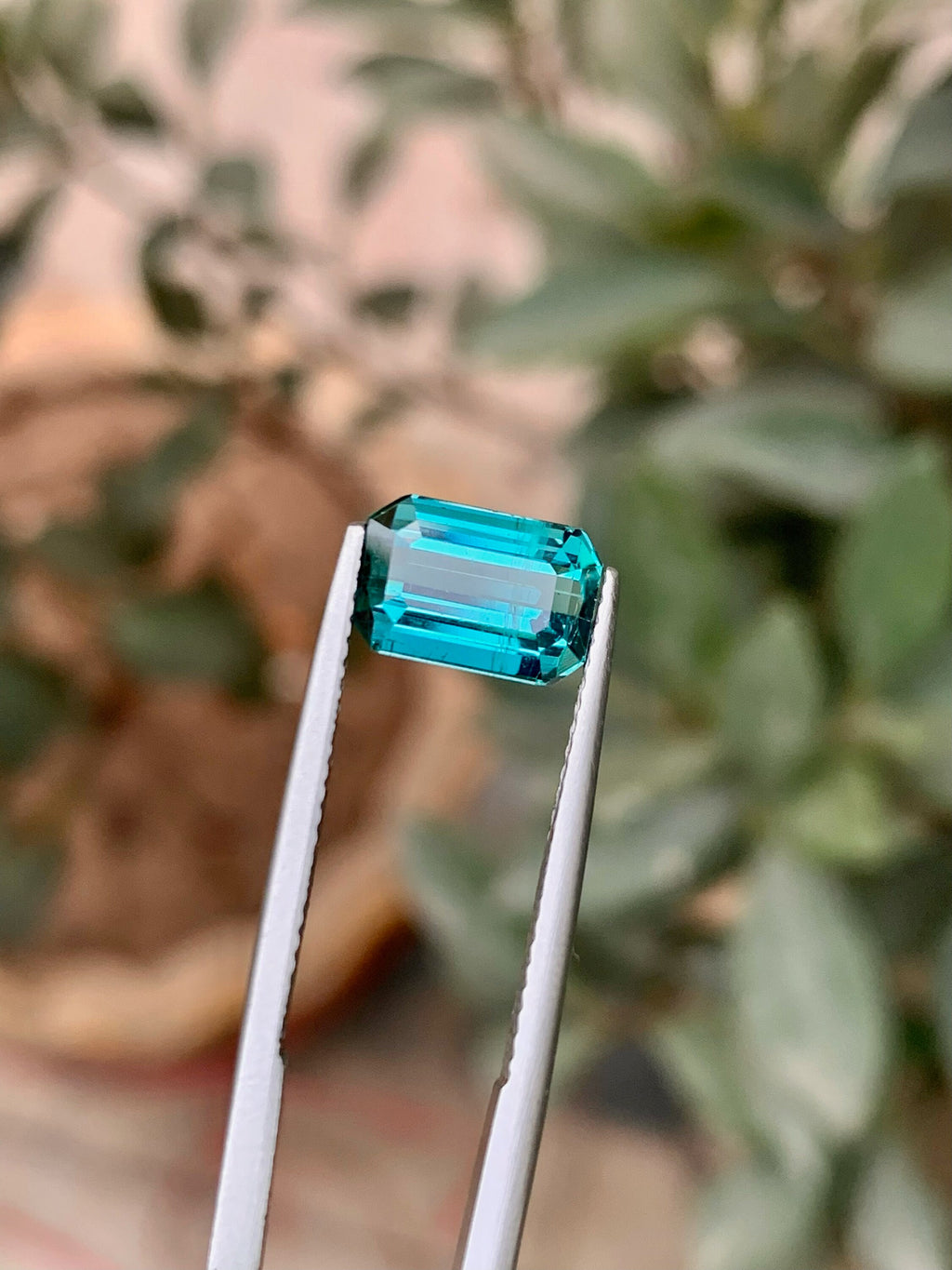Lagoon Blue Tourmaline Gemstone: Emerald Cut, 2.60 Ct, Afghanistan