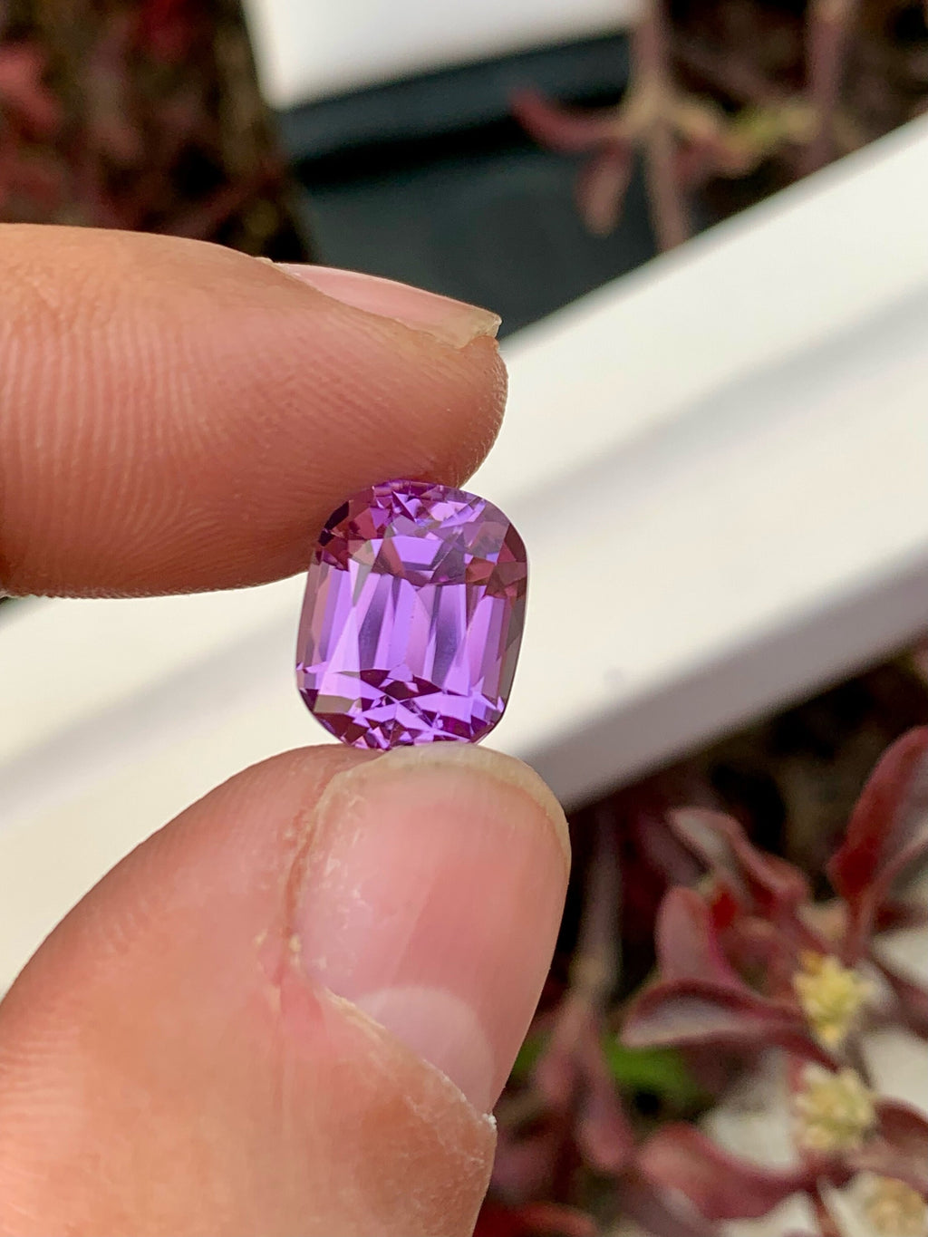 Deep Pink Kunzite Gemstone: 7.15 CT Cushion Cut Spodumene Stone