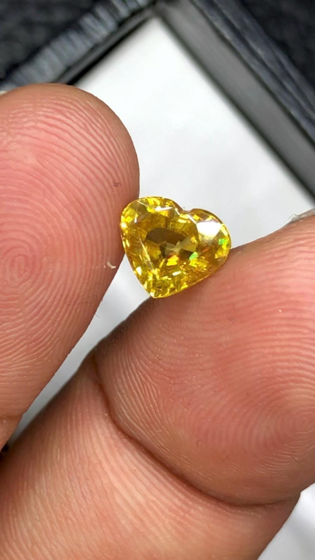 Heart Sphene Gemstone: 1.25 CT Faceted Titanite, Himalayan Origin