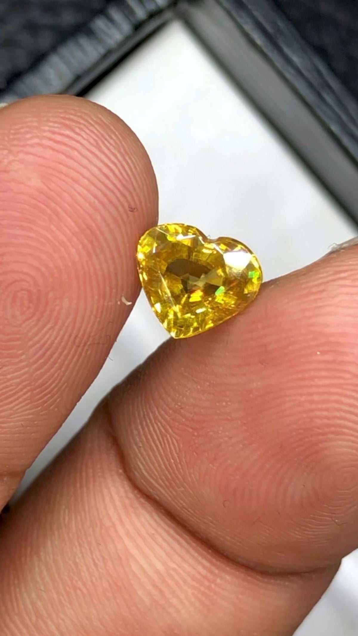 Heart Sphene Gemstone: 1.25 CT Faceted Titanite, Himalayan Origin