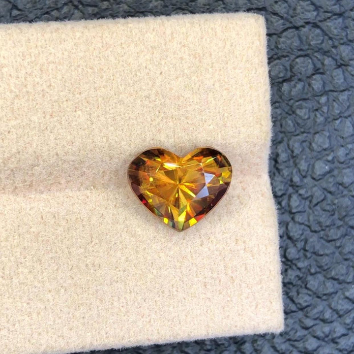 Heart Sphene Gemstone: 3.00 CT Natural Titanite, August Birthstone