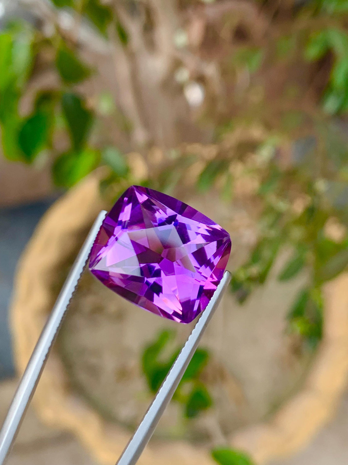 Amethyst 13.40 Carat Fancy Cut Gemstone from Brazil – Vivid Purple Loose Stone
