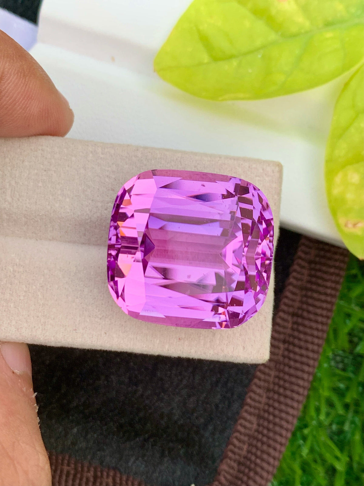 Natural Lilac Kunzite Gemstone: 78.95 CT Flawless Cushion Cut