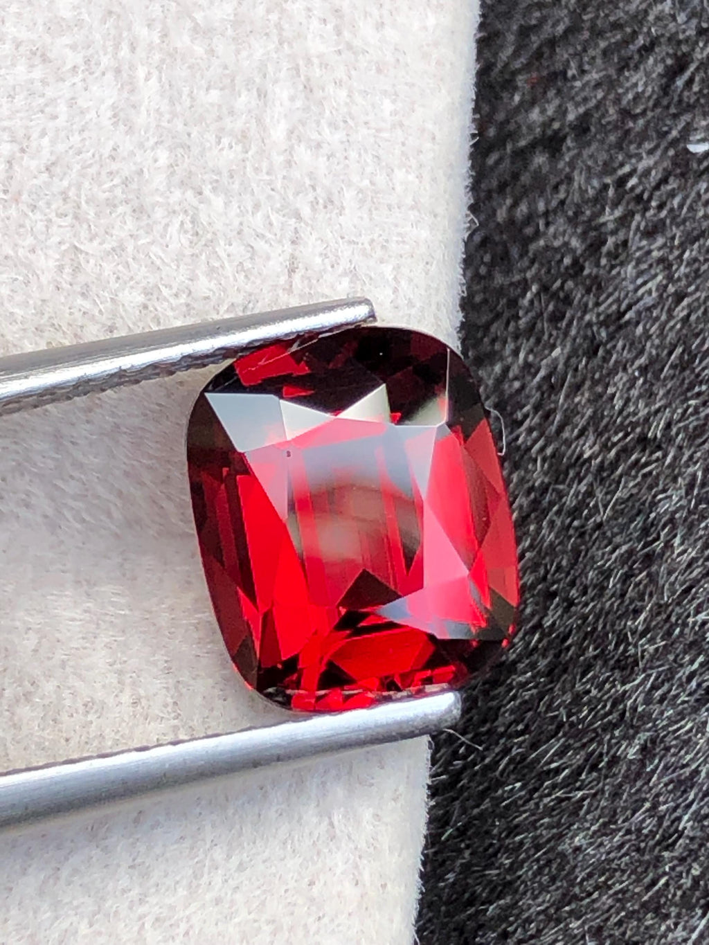 Rhodolite Garnet 3.13ct Cushion Cut Raspberry Pink from Tanzania