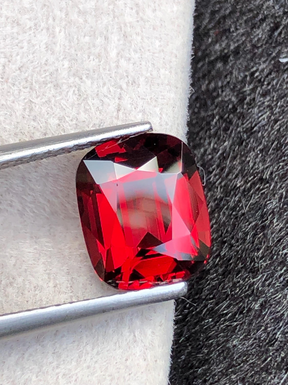 Rhodolite Garnet 3.13ct Cushion Cut Raspberry Pink from Tanzania