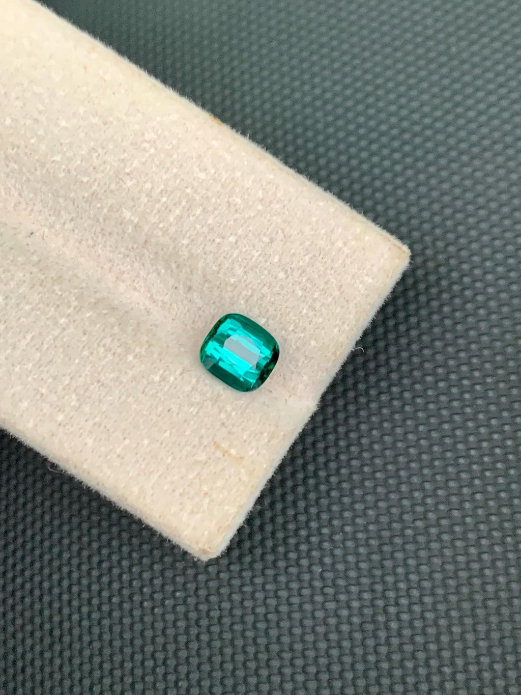 Neon Blue Lagoon Tourmaline Stone: 1.27 CT Cushion Cut Gemstone