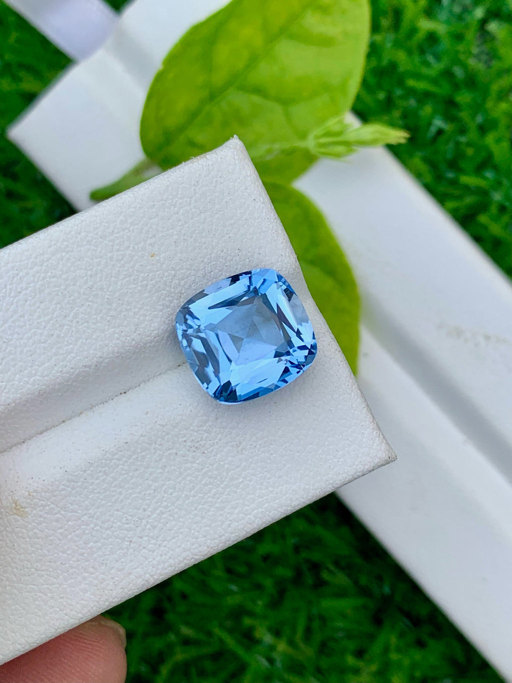 Santa Maria Aquamarine Gemstone: 5.60 CT Cushion Cut Stone From Brazil