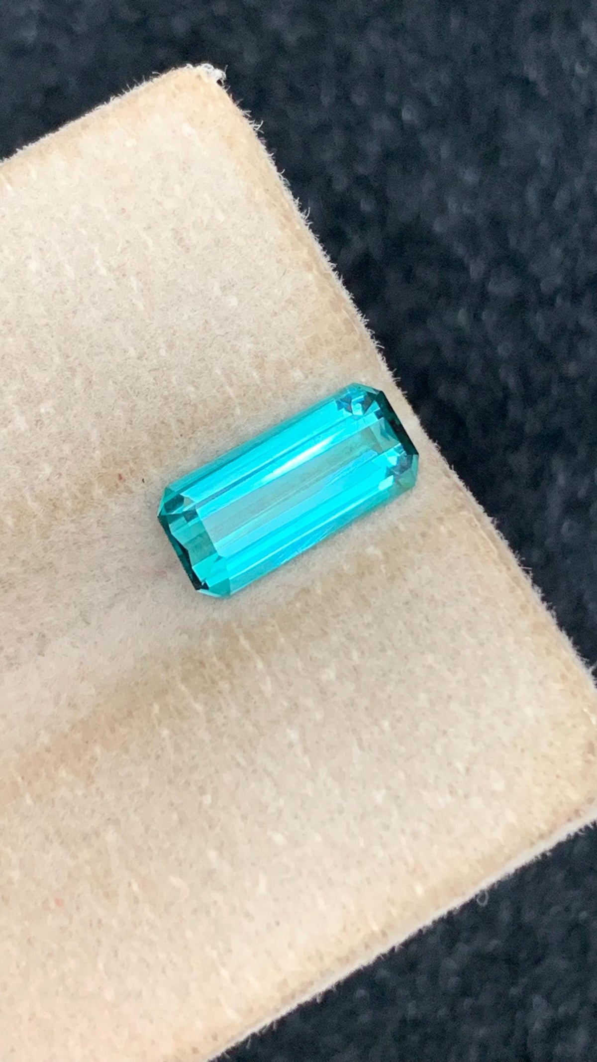 Neon Blue Tourmaline Stone For Ring Making, Faceted Tourmaline Gemstone, 1.30 CT