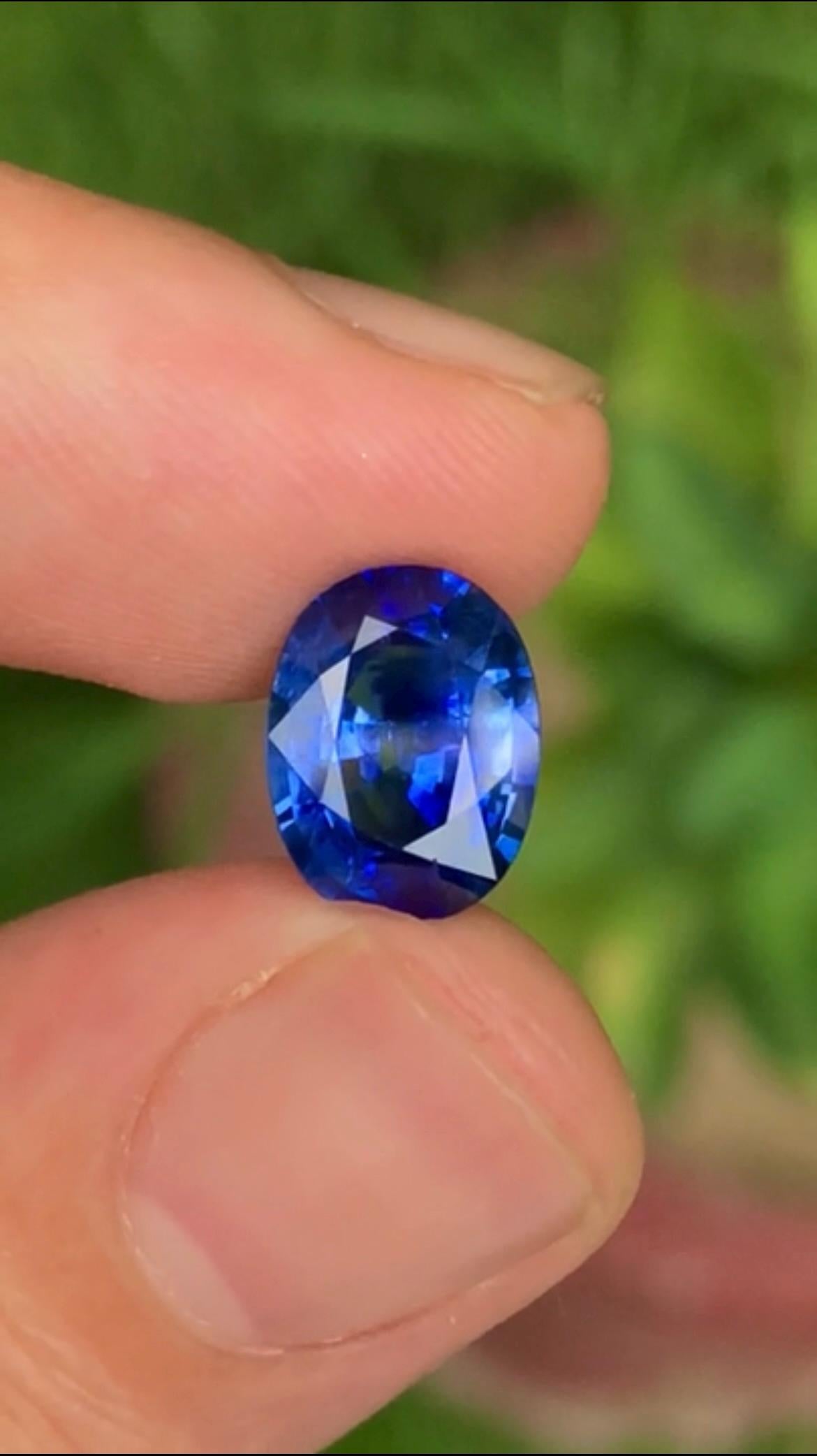 Cornflower Blue Sapphire 3.43ct Oval Cut – Sri Lanka