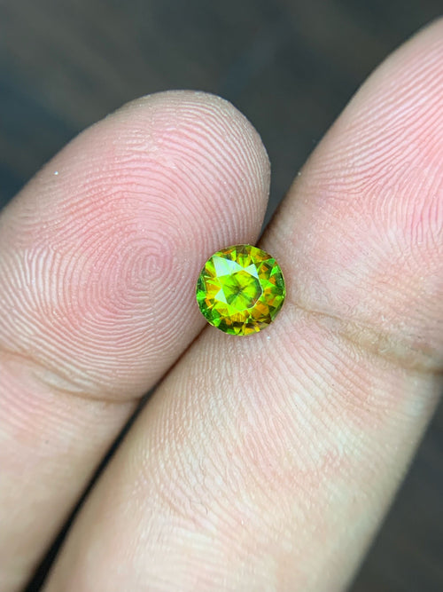 0.75 Carat Natural Chrome Sphene Loose Gemstone: Nugget Green