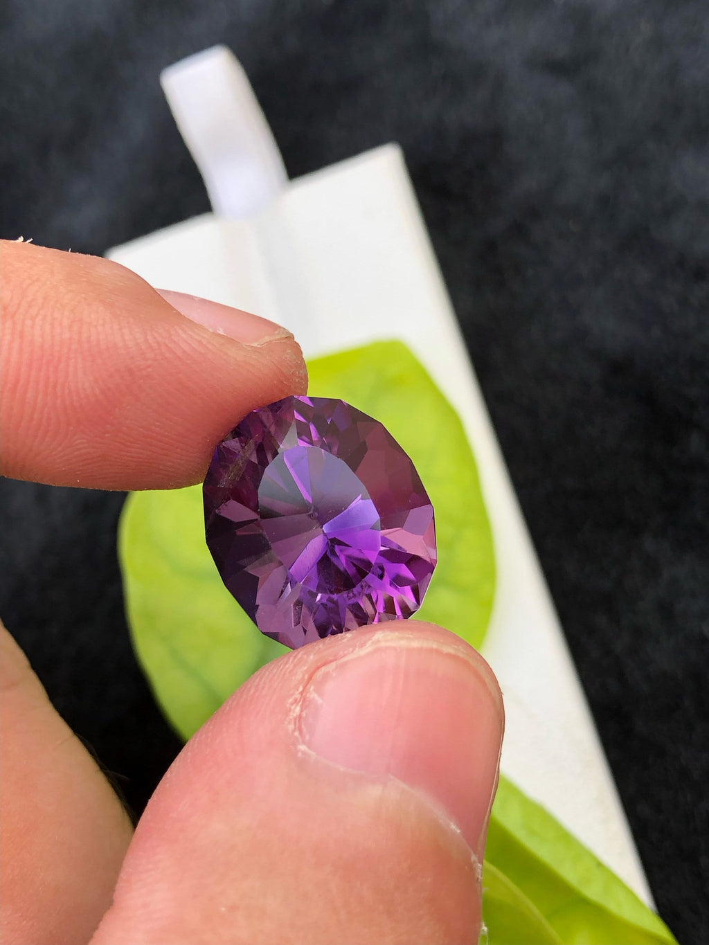 Natural Faceted Amethyst Gemstone: Purple Oval Loose Stone, 12.75 CT