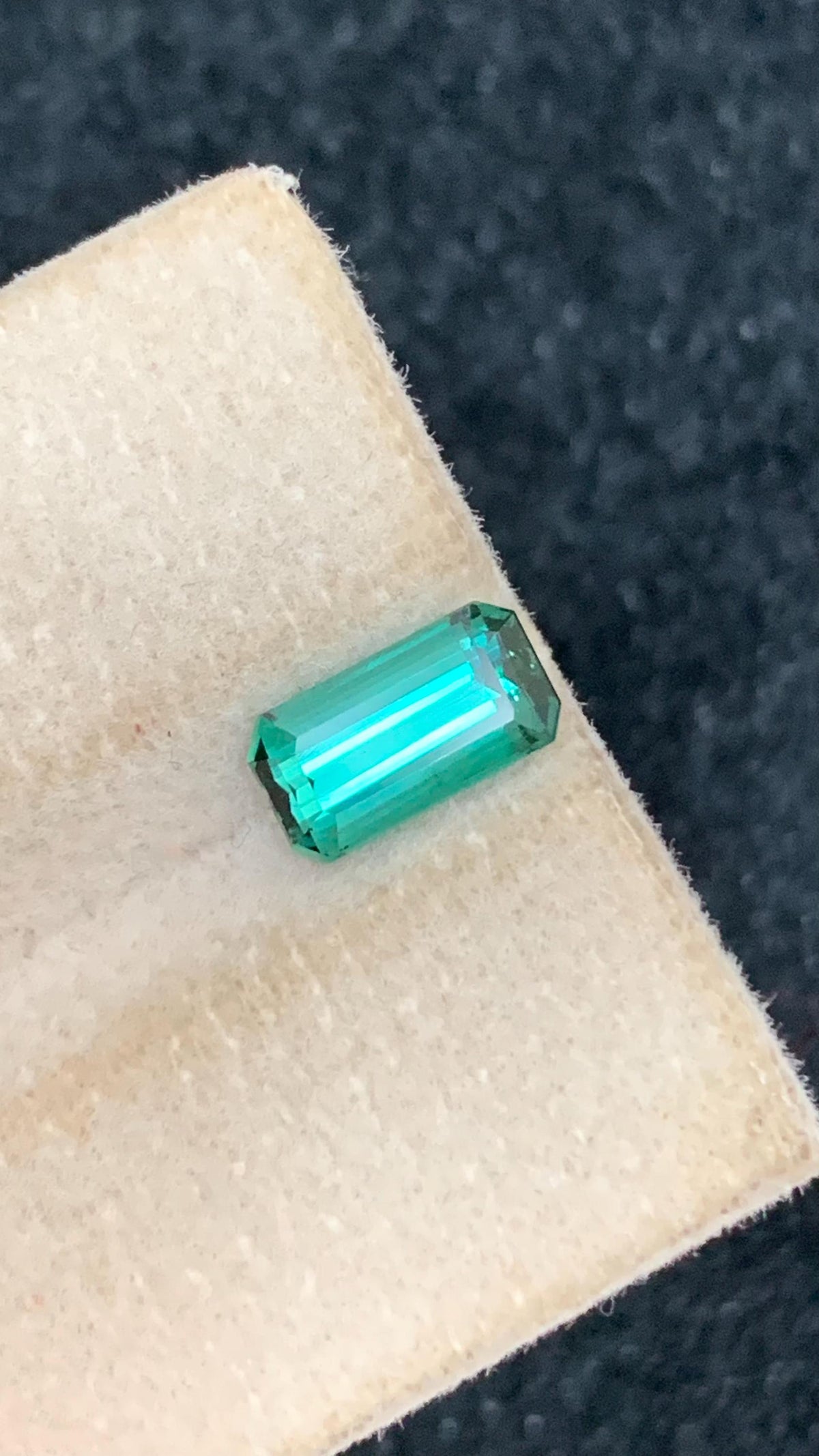 Neon Blue Lagoon Tourmaline Stone: Faceted Cushion Cut, 1.35 CT