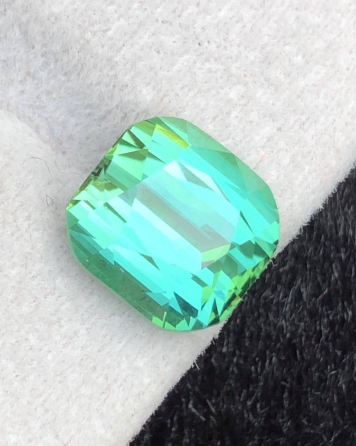 Natural Blue Green Tourmaline Gemstone Cushion Cut - 4.80 Carat From Afghanistan