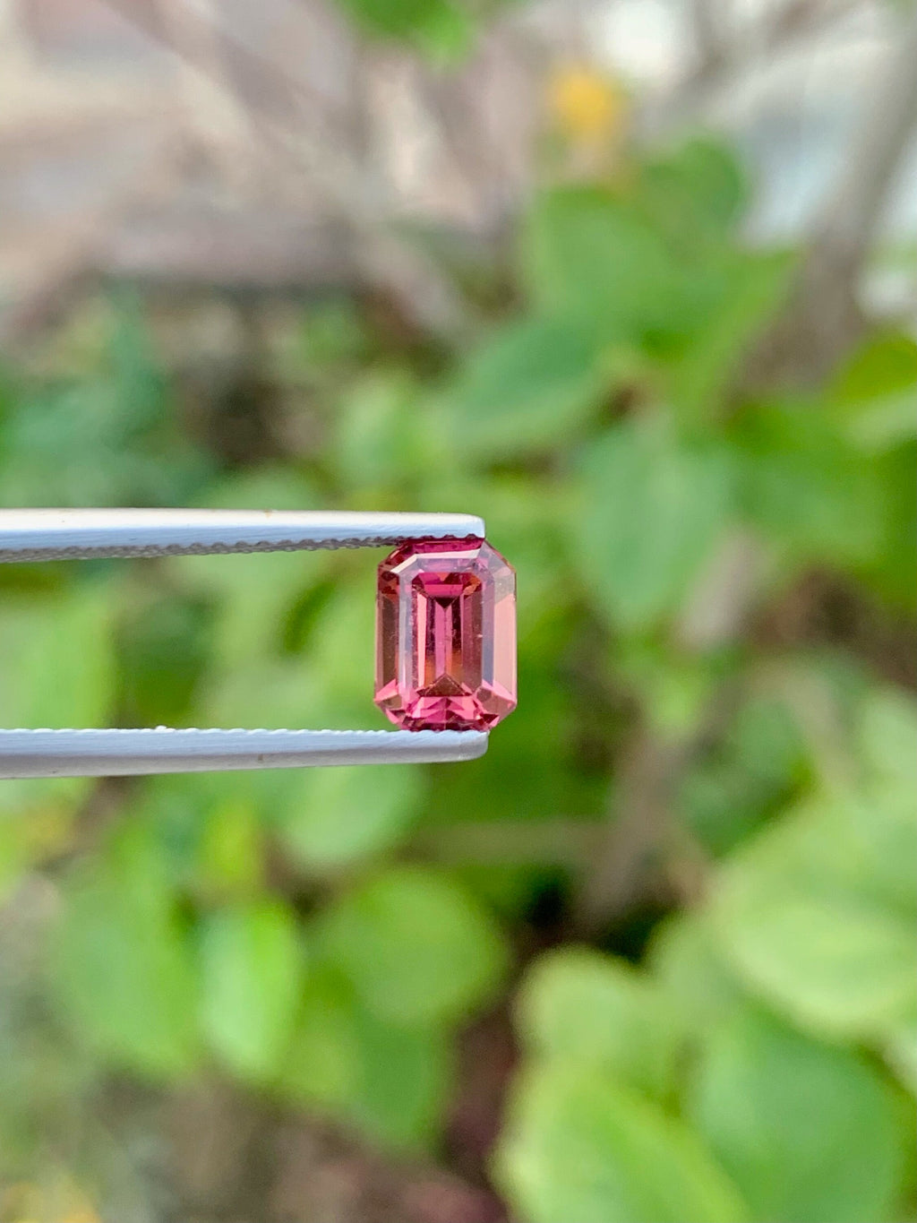 Pink Tourmaline Gemstone: 1.70 CT Emerald Cut, October Birthstone