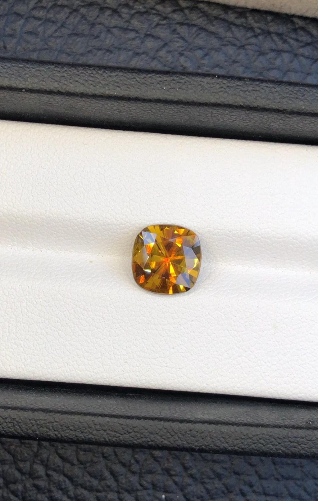 Cushion Cut Sphene Gemstone: 2.75 CT Natural Titanite, August Birthstone