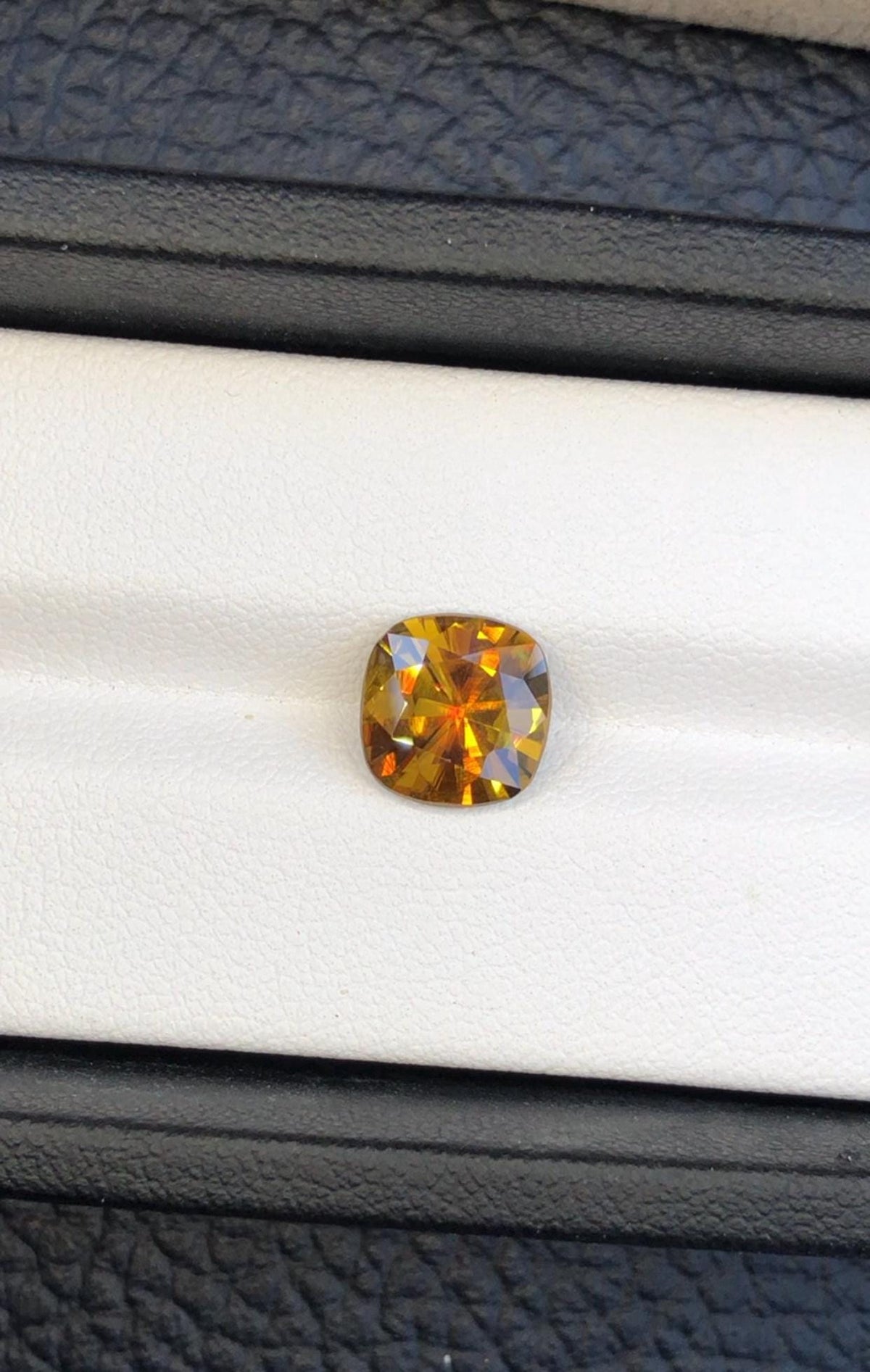 Cushion Cut Sphene Gemstone: 2.75 CT Natural Titanite, August Birthstone