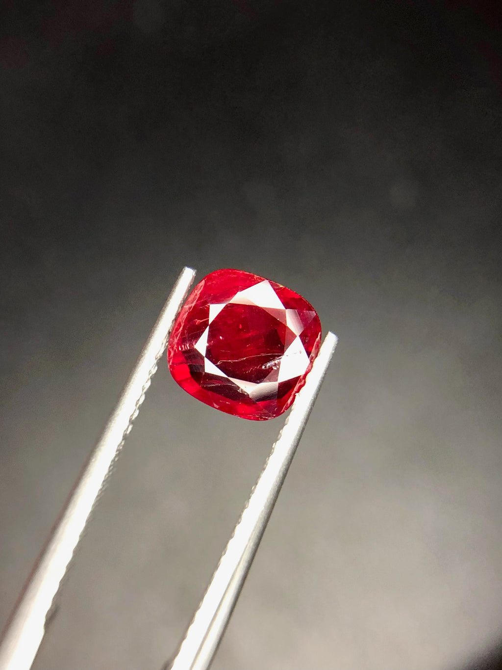 Vivid Red Ruby Gemstone: 2.05 CT Cushion Cut Afghanistan Ruby
