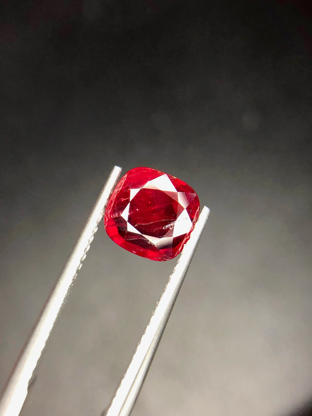 Vivid Red Ruby Gemstone: 2.05 CT Cushion Cut Afghanistan Ruby