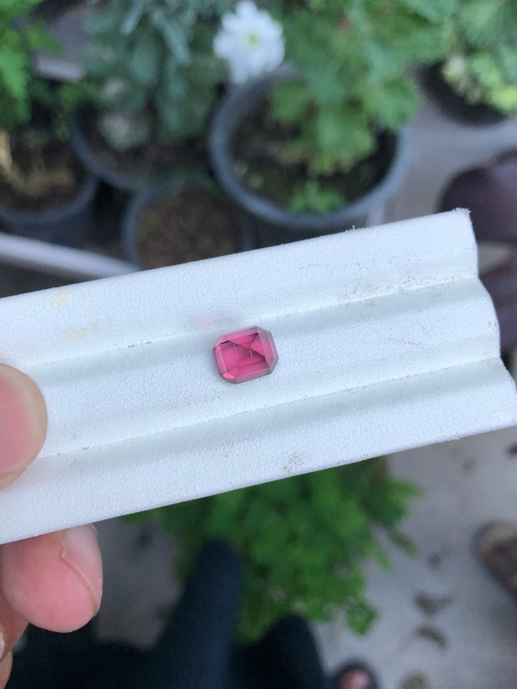 Deep Pink Tourmaline Gemstone: 3.55 Carat Emerald Cut, October Birthstone