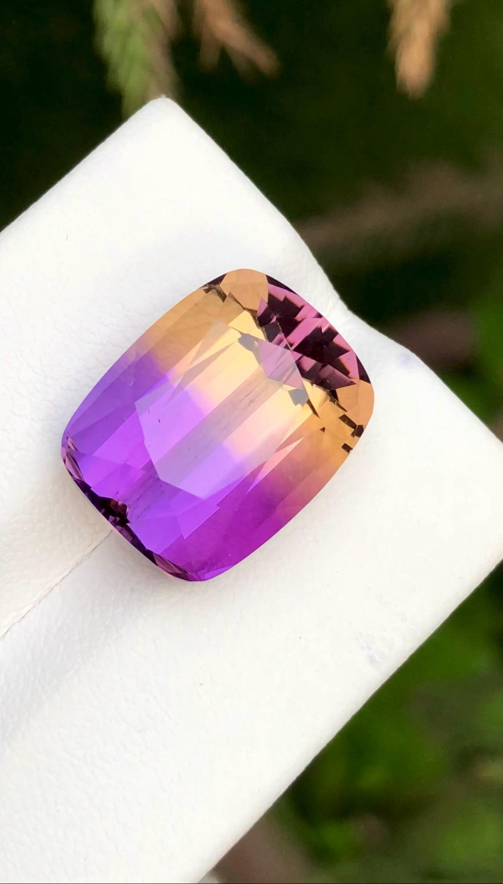 Bi-Color Ametrine 14.55 Ct Cushion Cut – Gemstone from Brazil
