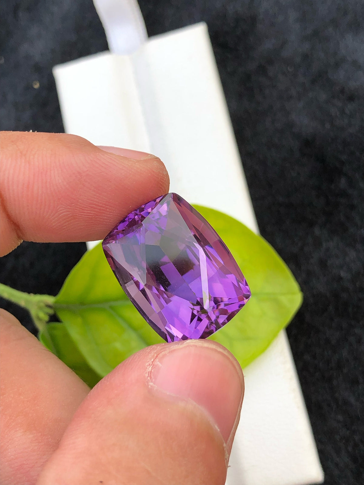 Fancy Cut Amethyst Gemstone: Deep Purple Jewelry Stone (22.95 CT)