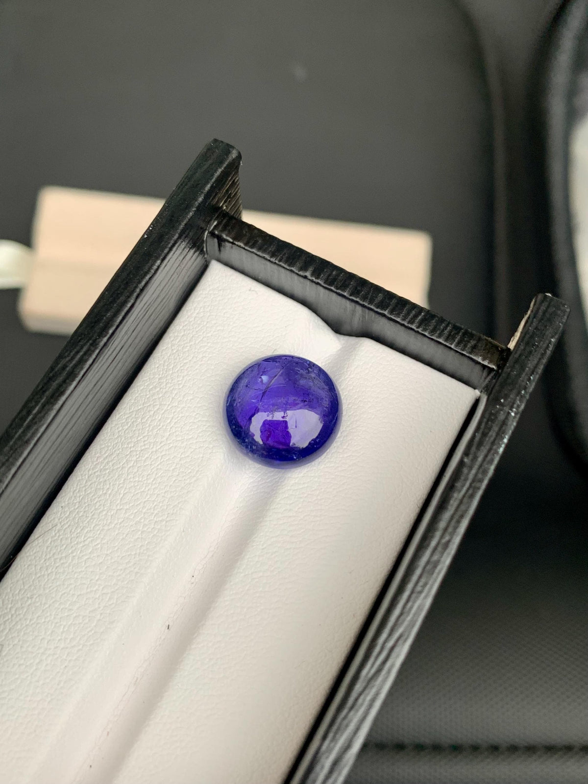 AAA Tanzanite Cabochon: Deep Blue-Violet Gemstone, December Birthstone (9.8 Carat)