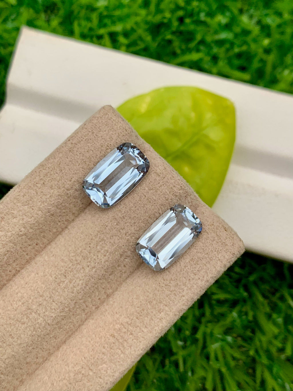 Santa Maria Blue Aquamarine Gemstone Pair: Cushion Cut, March Birthstone, 4.10 CT