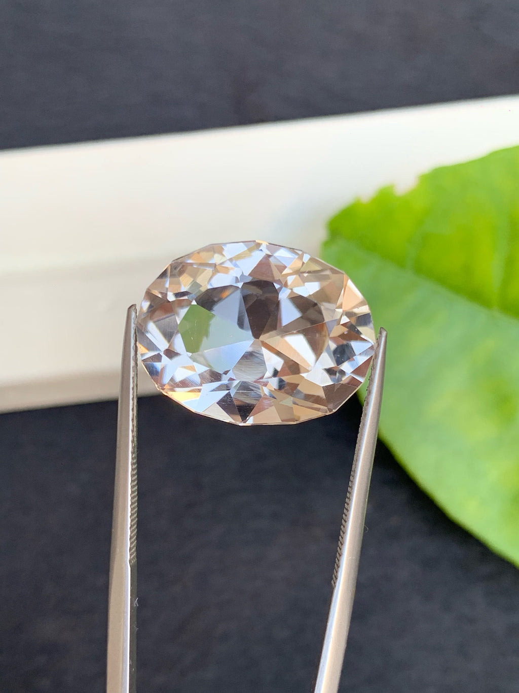 20.5 CT Faceted Imperial Topaz Gemstone: Cushion Cut Loose Stone