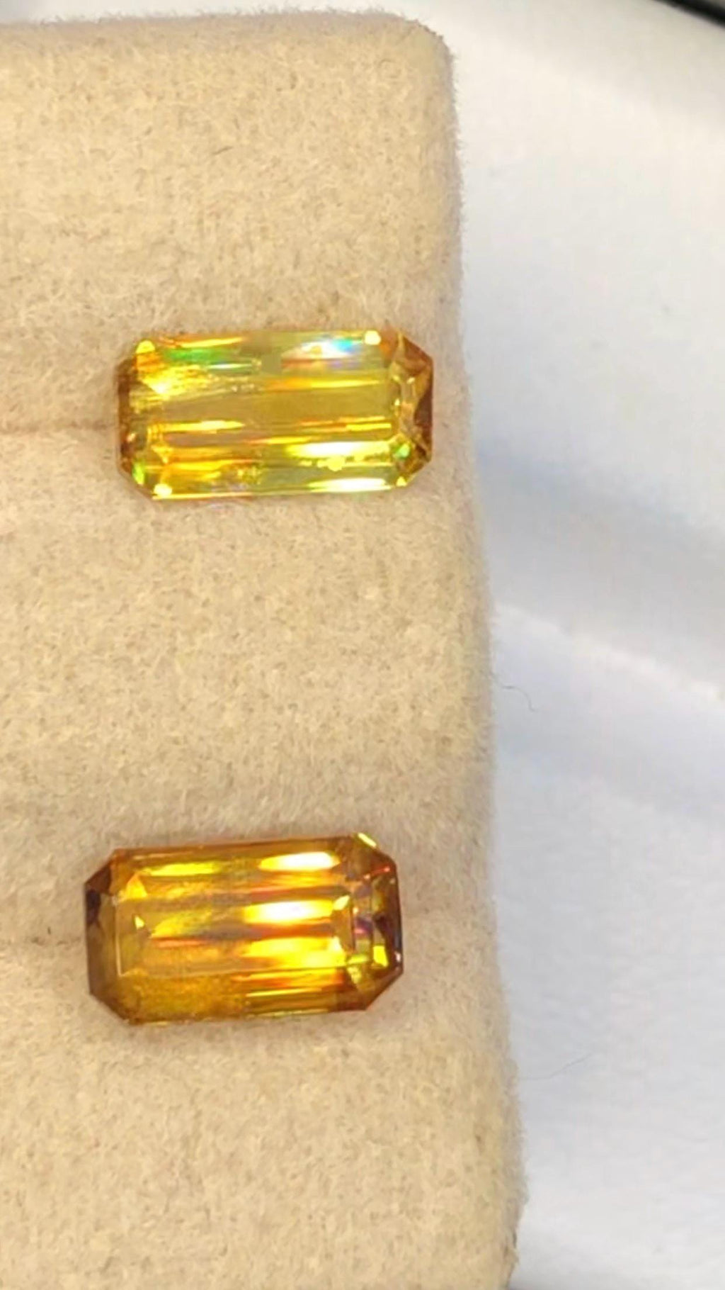 Natural Sphene Gemstone Pair: Emerald Cut, 2.00 CT, August Birthstone