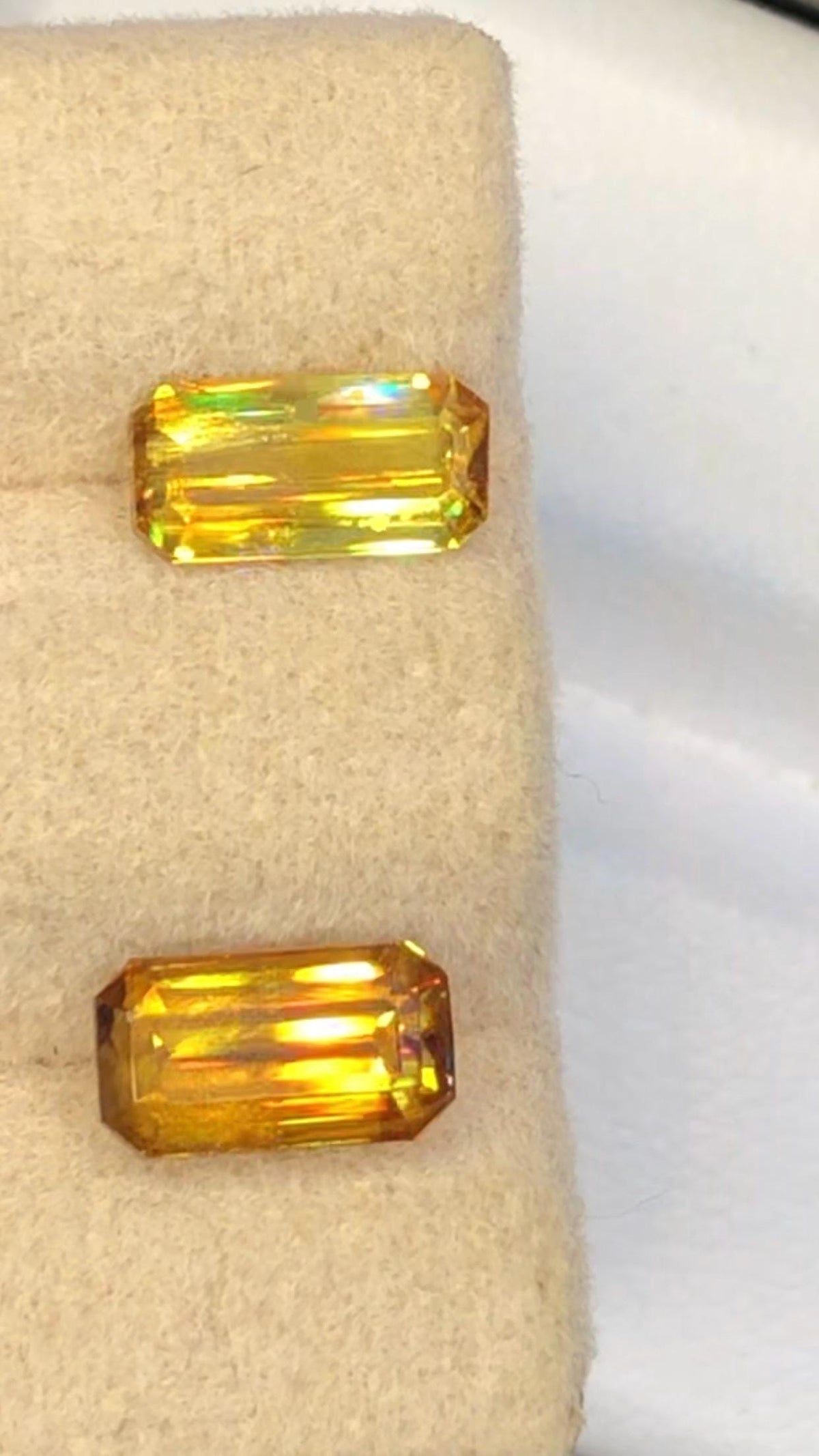 Natural Sphene Gemstone Pair: Emerald Cut, 2.00 CT, August Birthstone