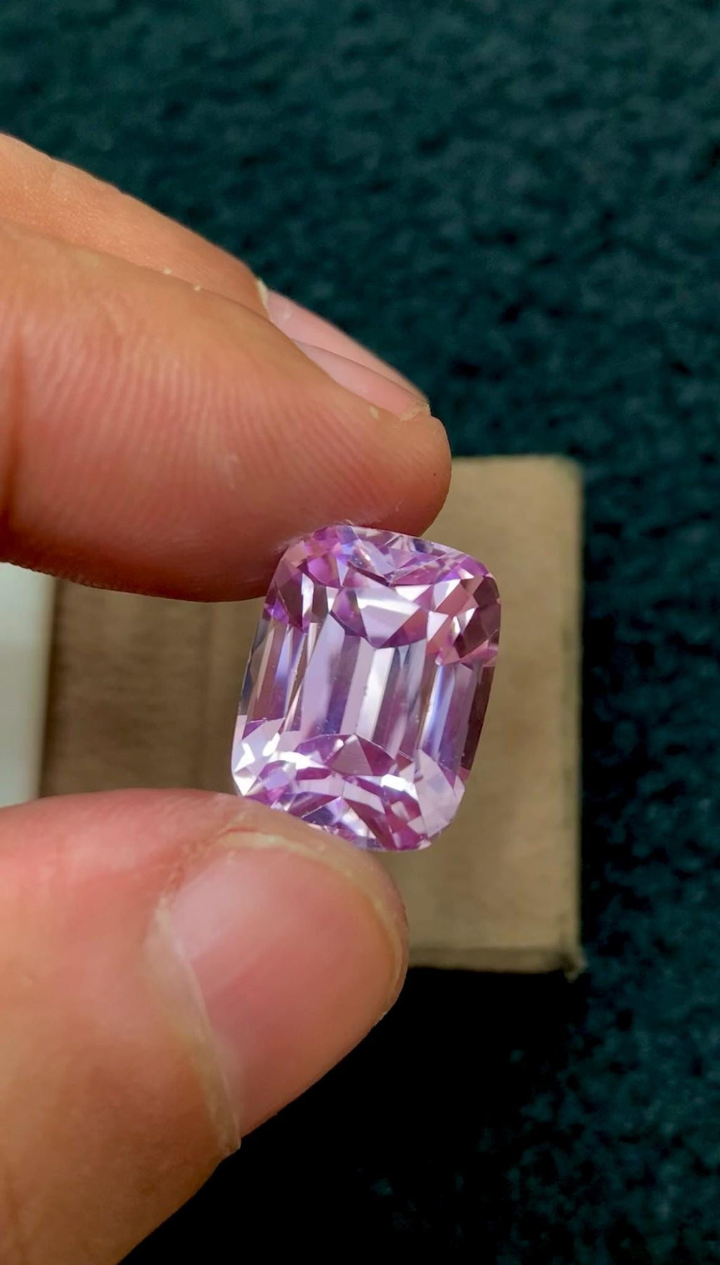 Pink Kunzite 13.70 ct Cushion Cut Gem -  Kunzite from Afghanistan