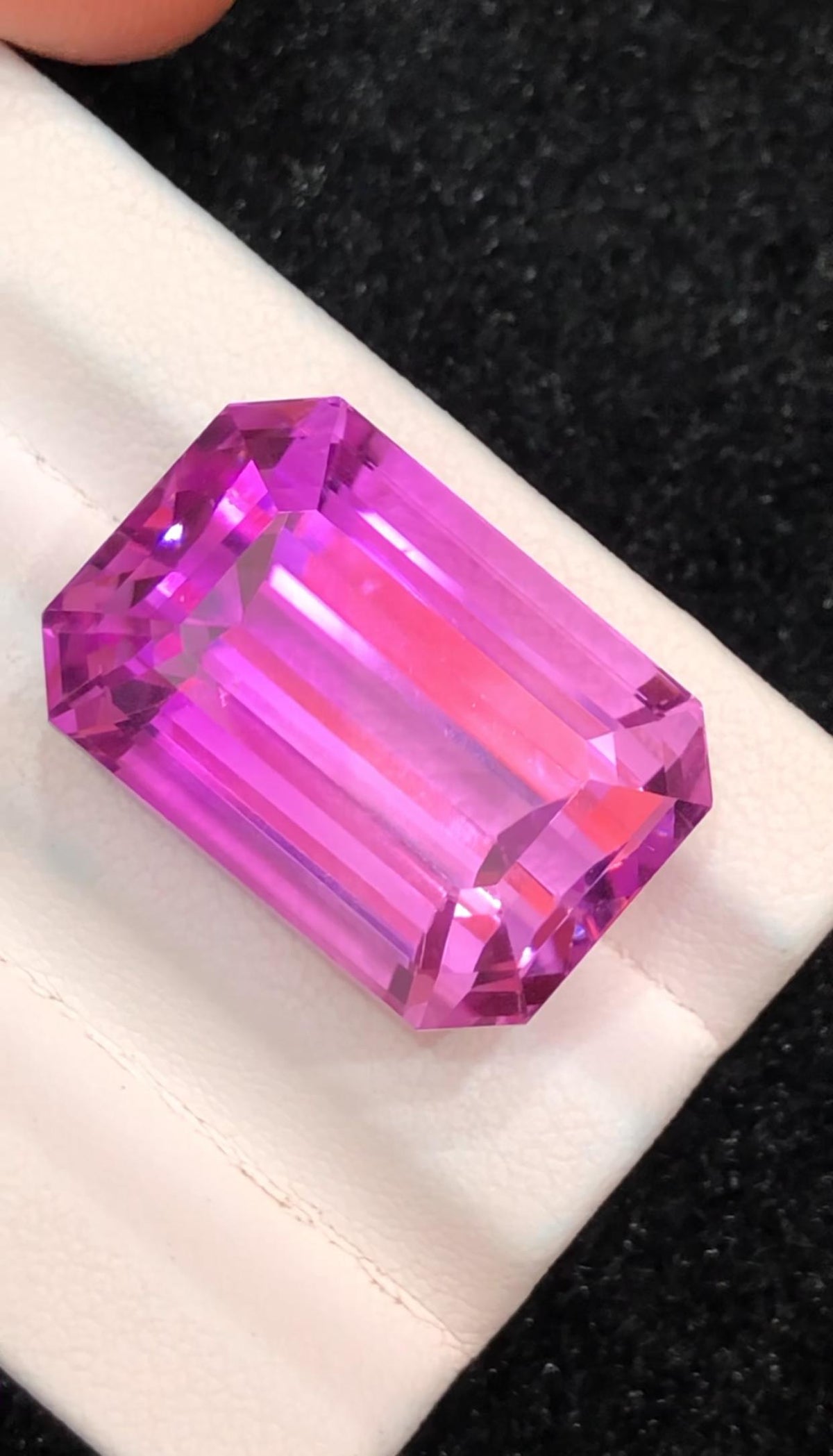 Natural Loose Pink Kunzite 34 Carat – Emerald Cut Collector Gemstone