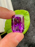 Precision Flower Cut Amethyst Loose Gemstone Big Size - 31.25 Carats