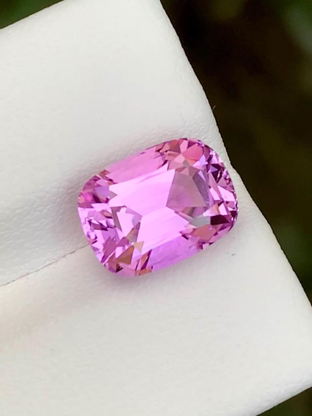 Pretty Pink Kunzite Gemstone: 5.05 CT Faceted Cushion Cut From Nuristan Afghanistan