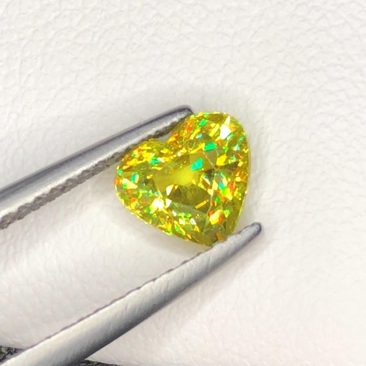 Yellow Sphene 1.20ct Heart Shape – Brilliant Fire from Pakistan