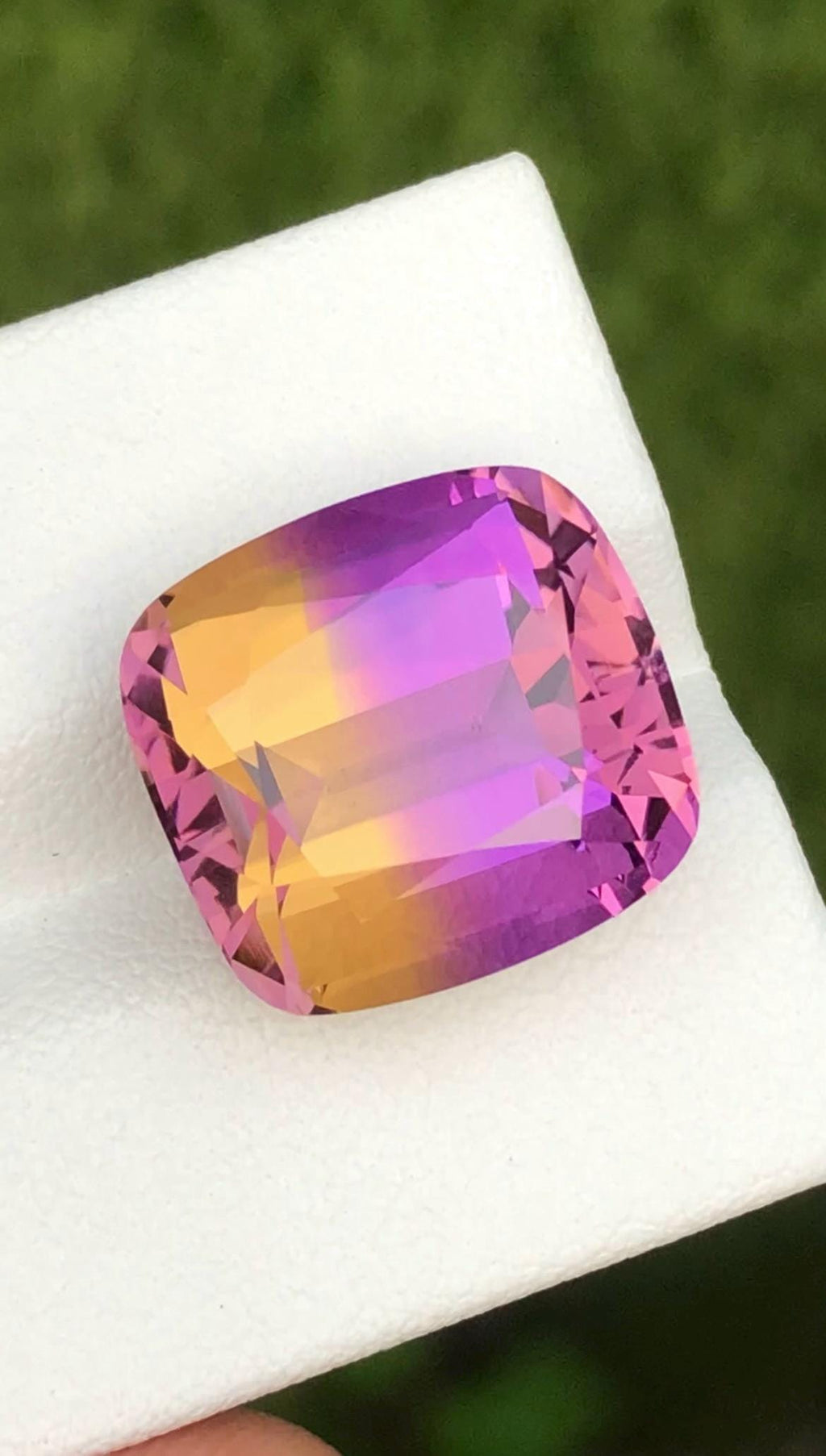 Bi-Color Ametrine 14.25 Ct Cushion Cut – Gemstone from Brazil