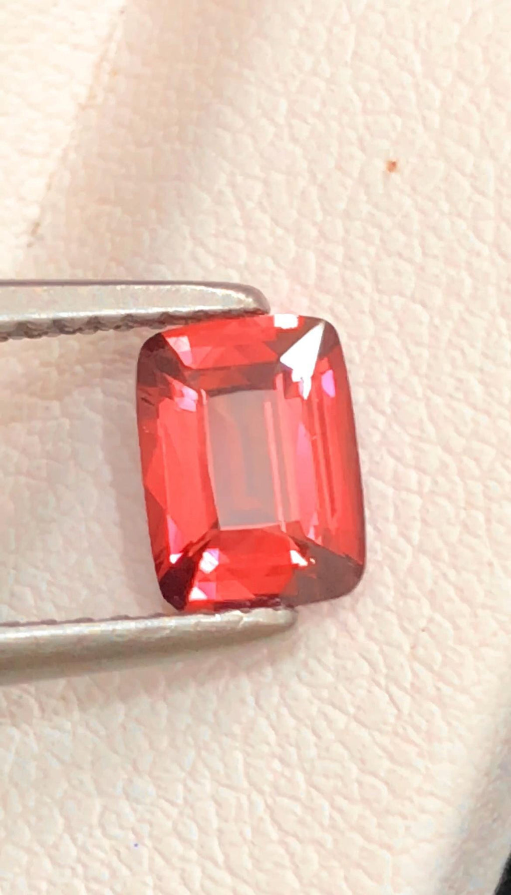 Vivid Padparadscha Sapphire 1.09 ct Cushion Cut , Certified Vivid Orange-Pink