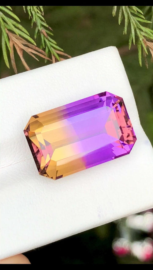 Ametrine 20.30ct Emerald Cut • Bi-Color Gemstone from Bolivia