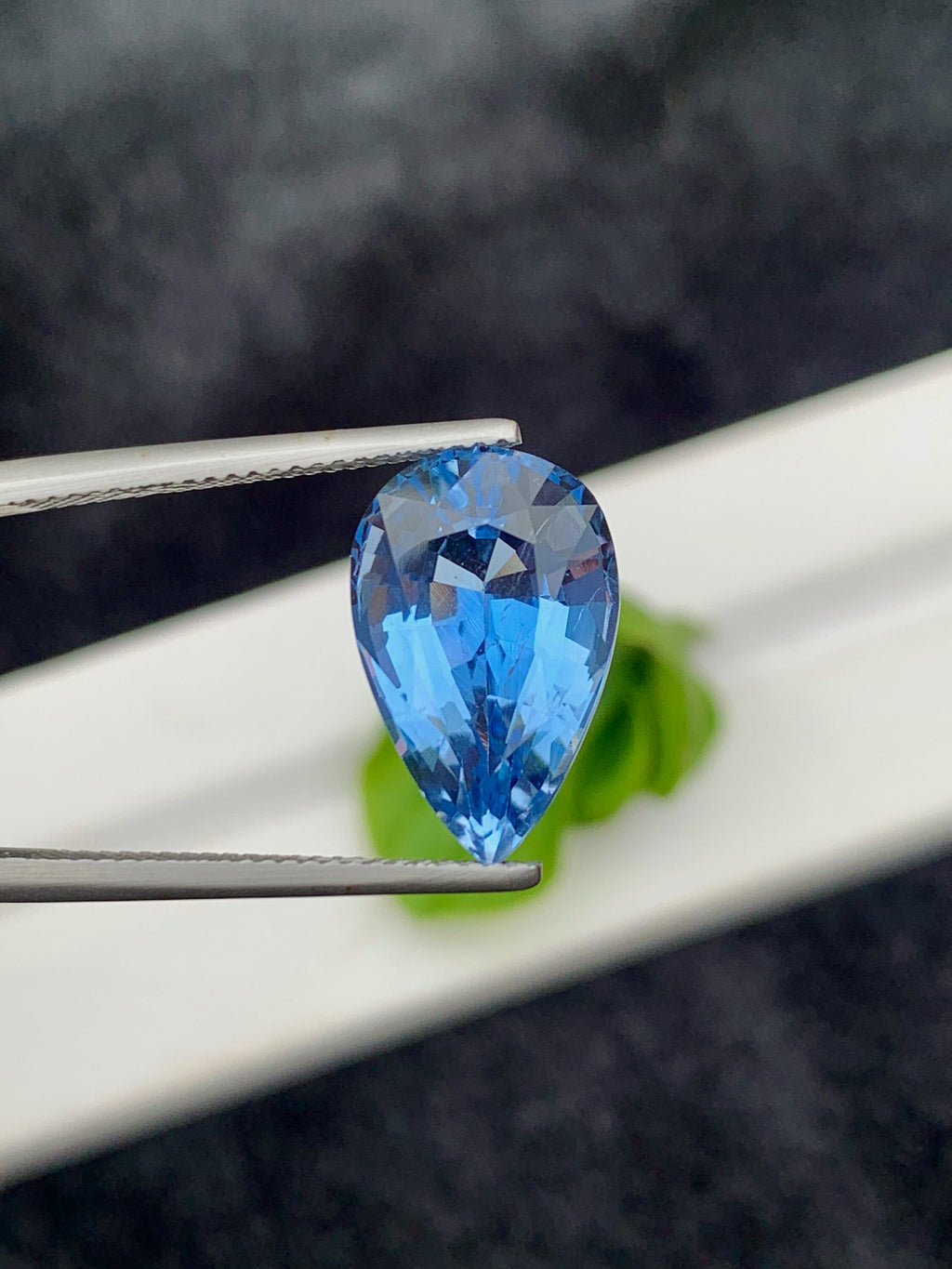 Natural Santa Maria Aquamarine Gemstone: 7.15 CT Pear Cut Stone