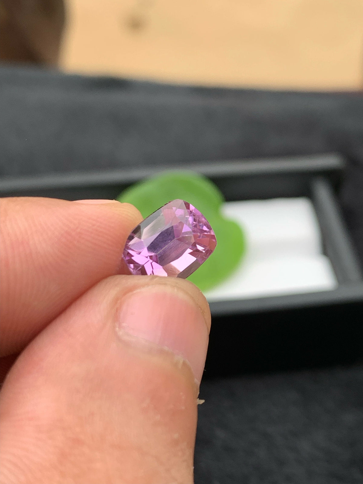 4.65 CT Pink Kunzite Gemstone: Cushion Cut, Afghanistan Origin
