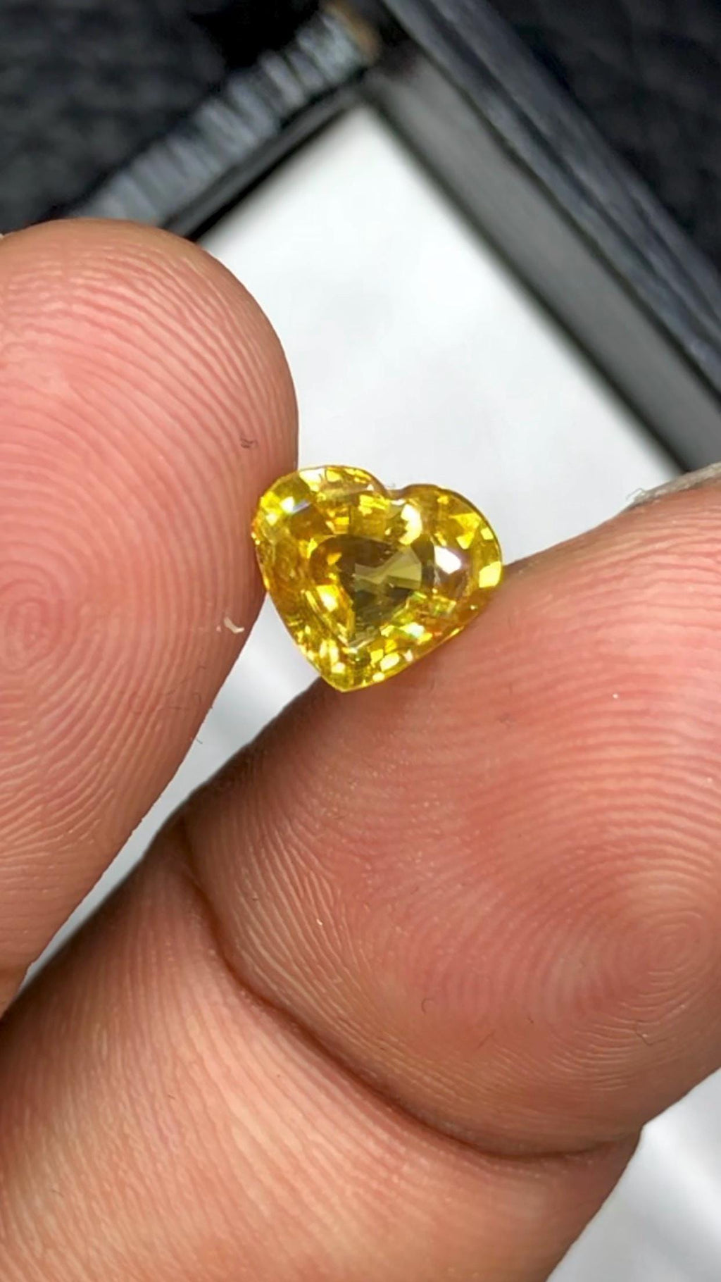 Heart Sphene Gemstone: 1.25 CT Faceted Titanite, Himalayan Origin