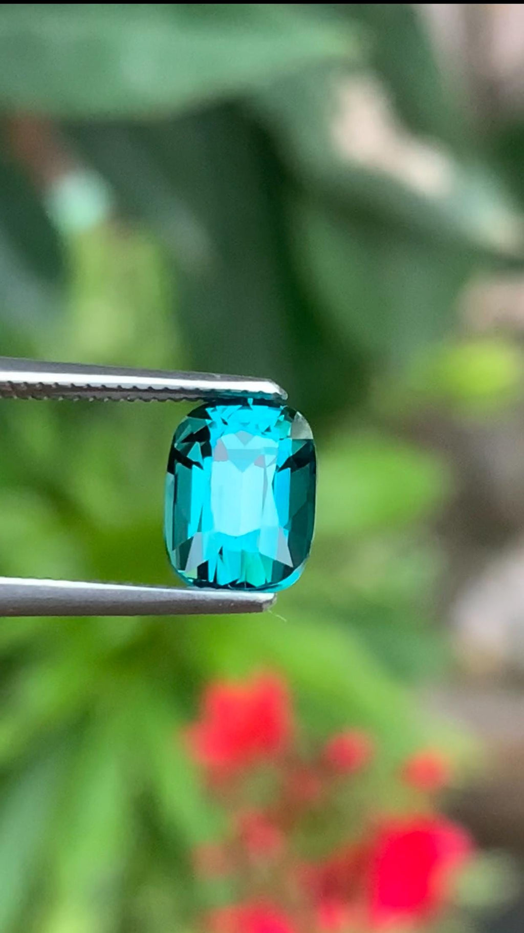 2.00 Carat Natural Lagoon Tourmaline – cushion Cut, Vivid Blue-Green, Eye-Clean, Afghanistan Origin