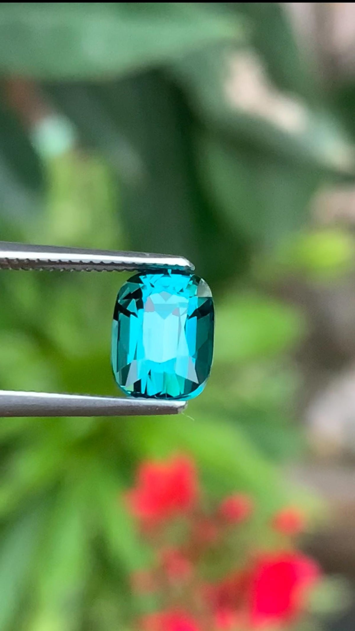 2.00 Carat Natural Lagoon Tourmaline – cushion Cut, Vivid Blue-Green, Eye-Clean, Afghanistan Origin