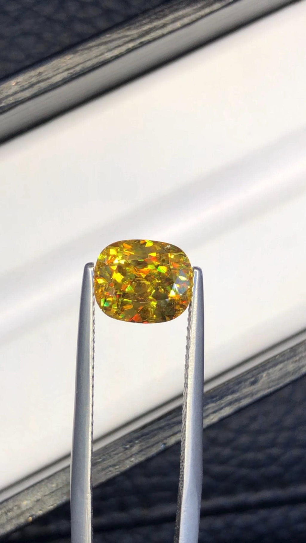 Green Sphene Gemstone: 2.90 CT Cushion Cut Jewelry Stone