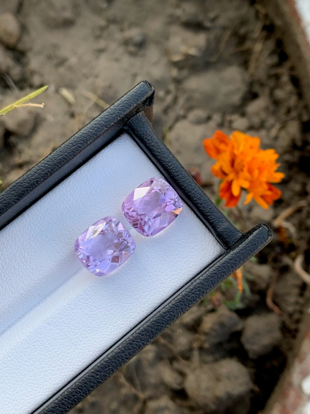 Emerald Cut Amethyst Pair: 13.75ct Zambia Gemstones