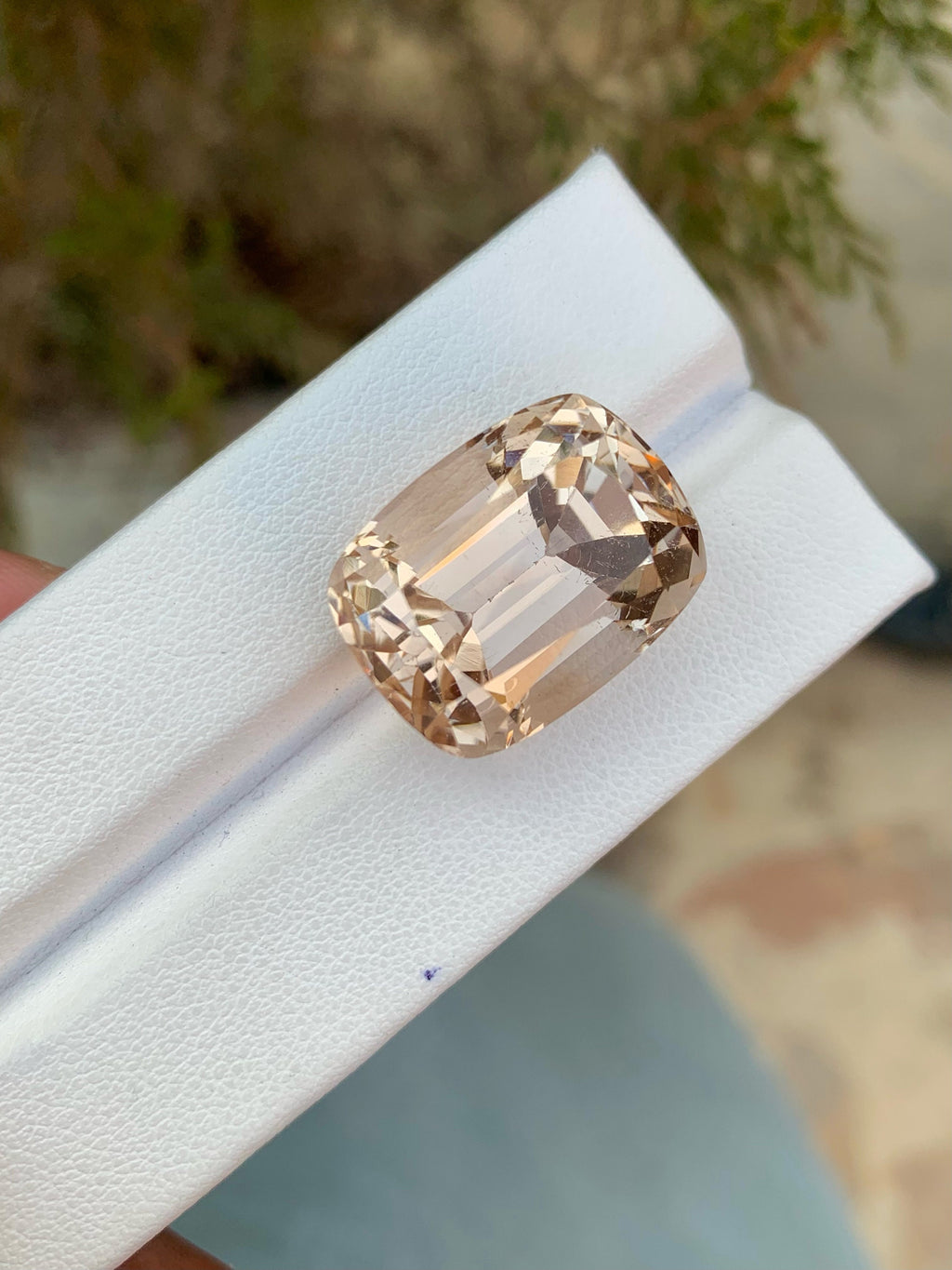 Natural Golden Topaz Gemstone: 37.80CT Faceted Cushion Cut