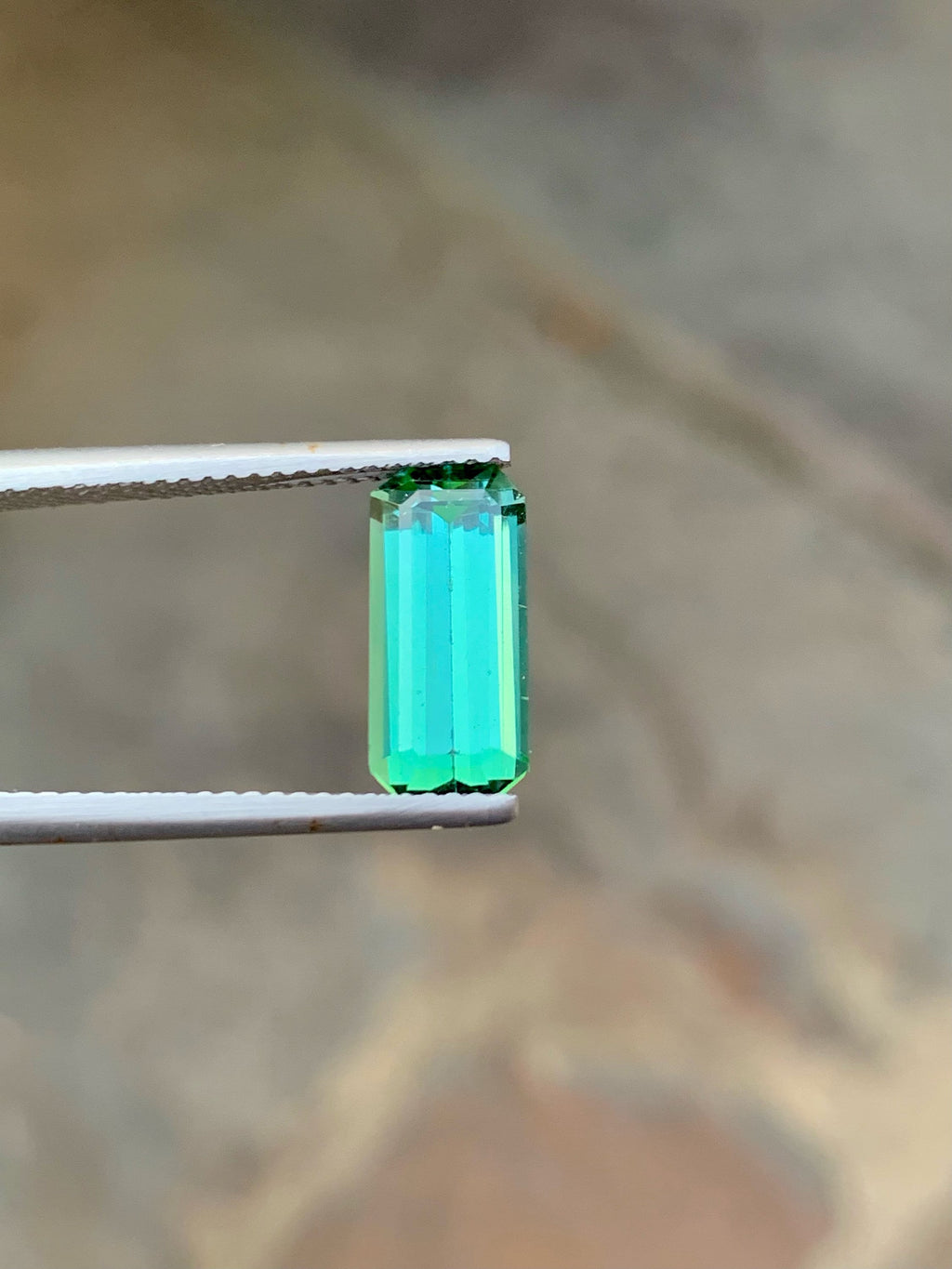 Emerald Cut Blue Green Tourmaline Gemstone: 2.90 CT, Afghanistan Origin