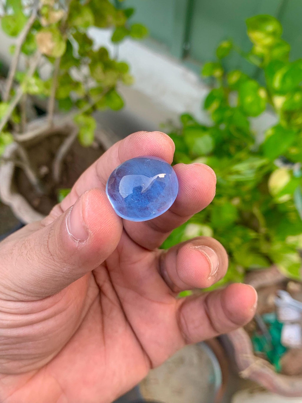 Santa Maria Aquamarine Cabochon: Natural Deep Blue Gemstone, 33.30 CT