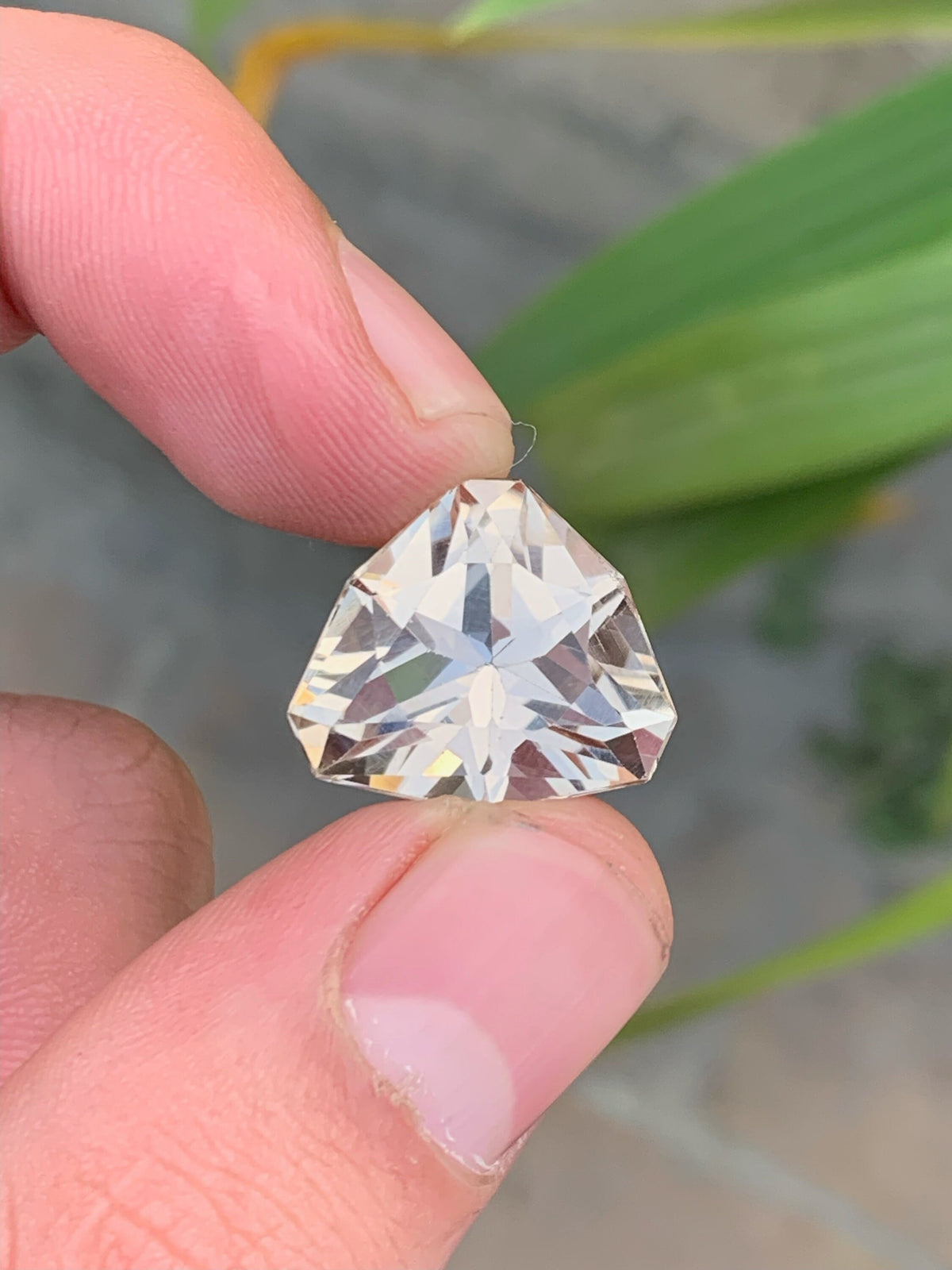 Faceted Yellow Topaz Gemstone: 22.35 CT Triangular Cut, November Birthstone